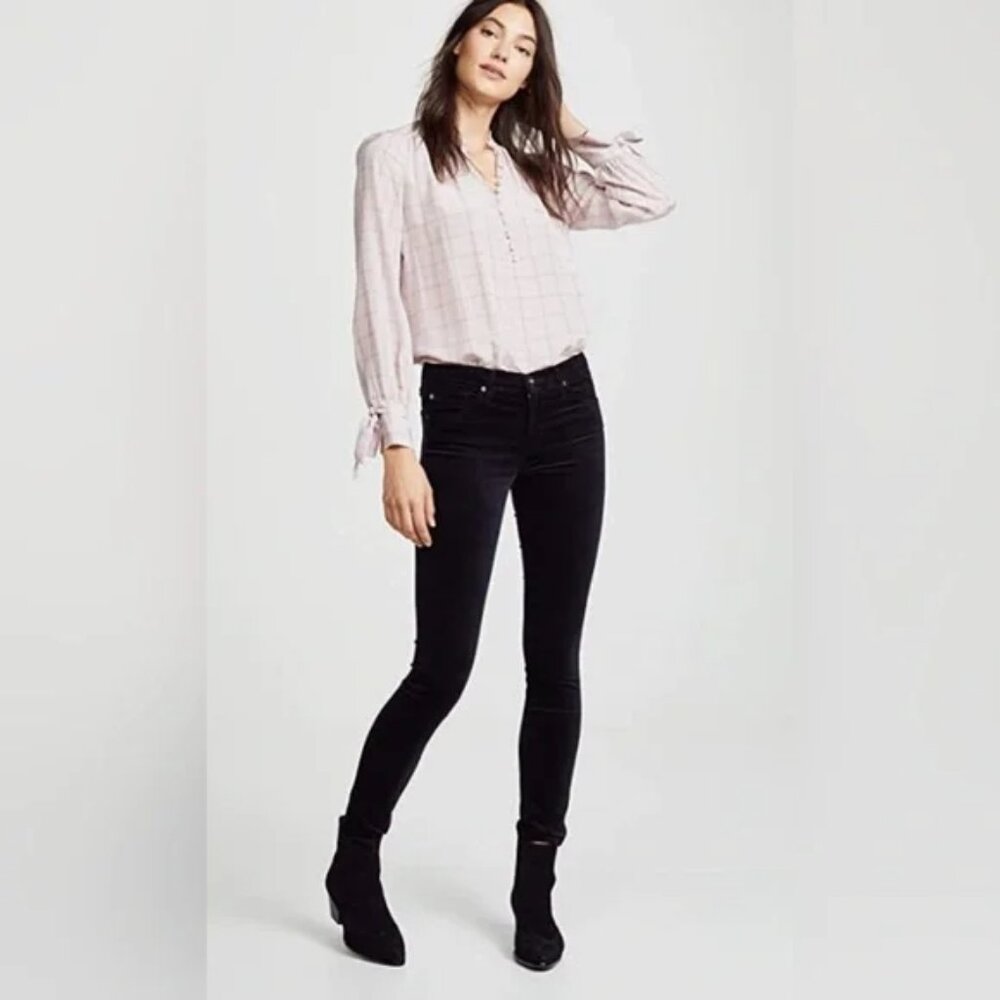 New AG Adriano Goldschmied Women's Legging Velvet Super Skinny Fit Pants Size 30